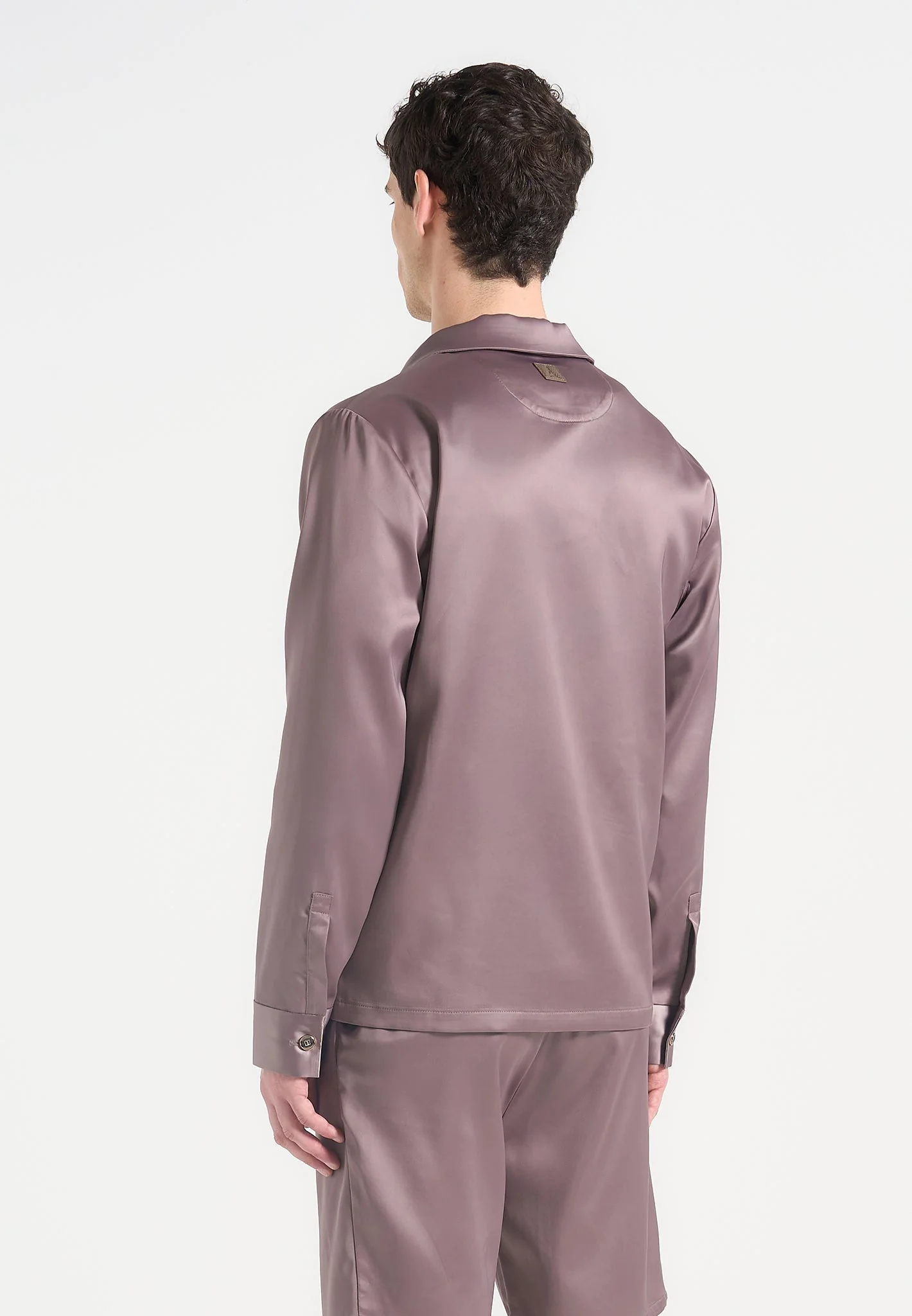 Constant - Satin Overshirt - Taupe - Image 4