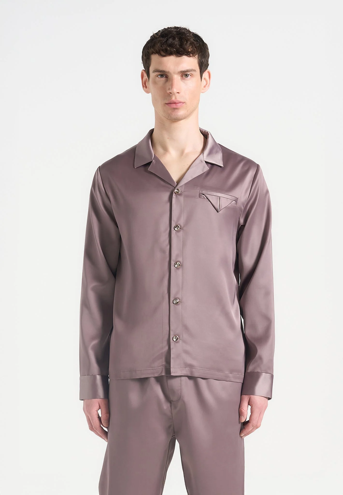 Constant - Satin Overshirt - Taupe - Image 5