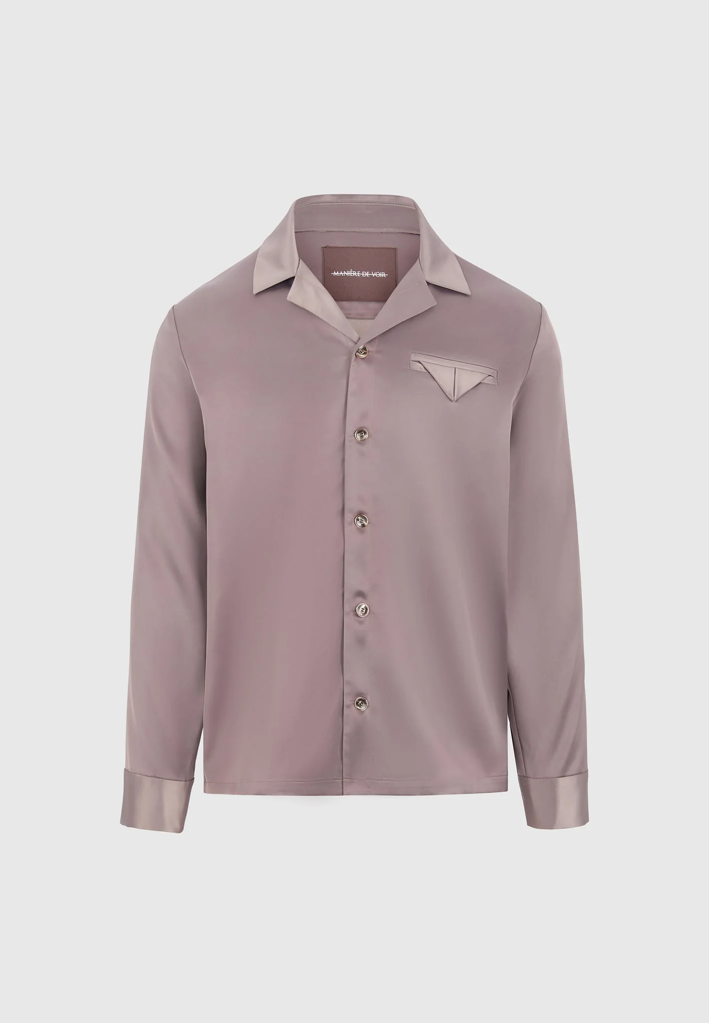 Constant - Satin Overshirt - Taupe - Image 6