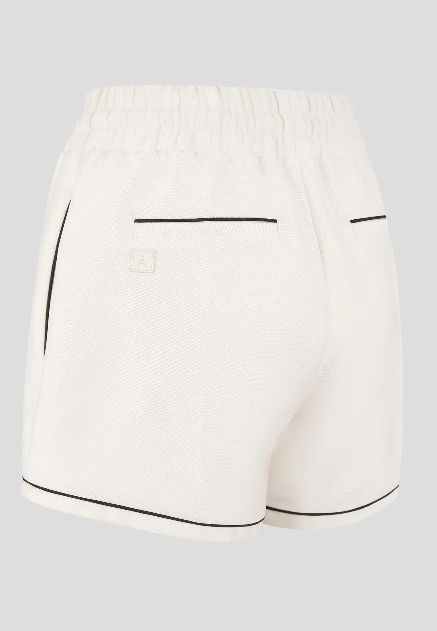 Melanie - Satin Shorts with Piping - Off White - Image 7