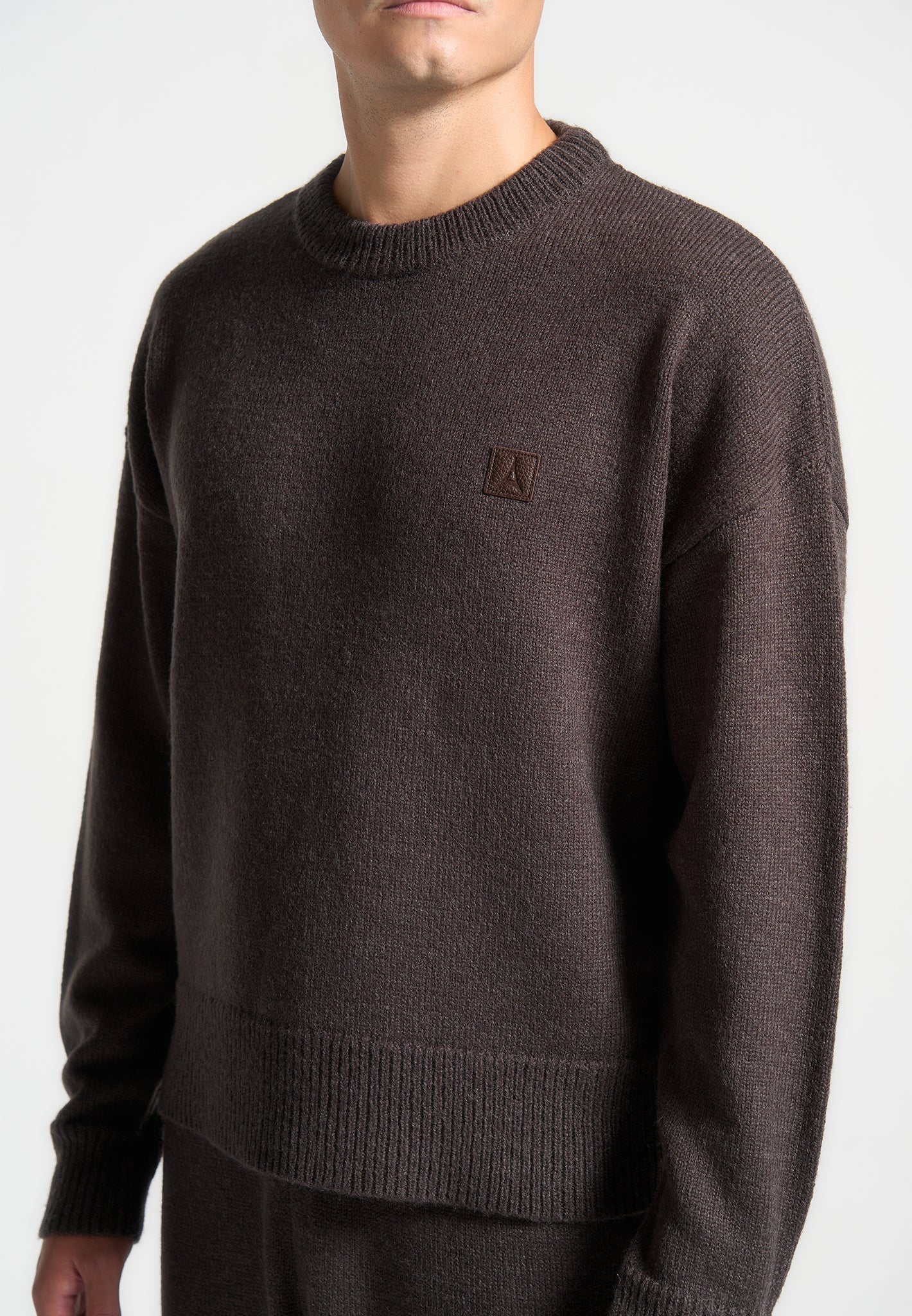 Signature Mohair-Blend Crewneck Jumper - Brown - Image 3