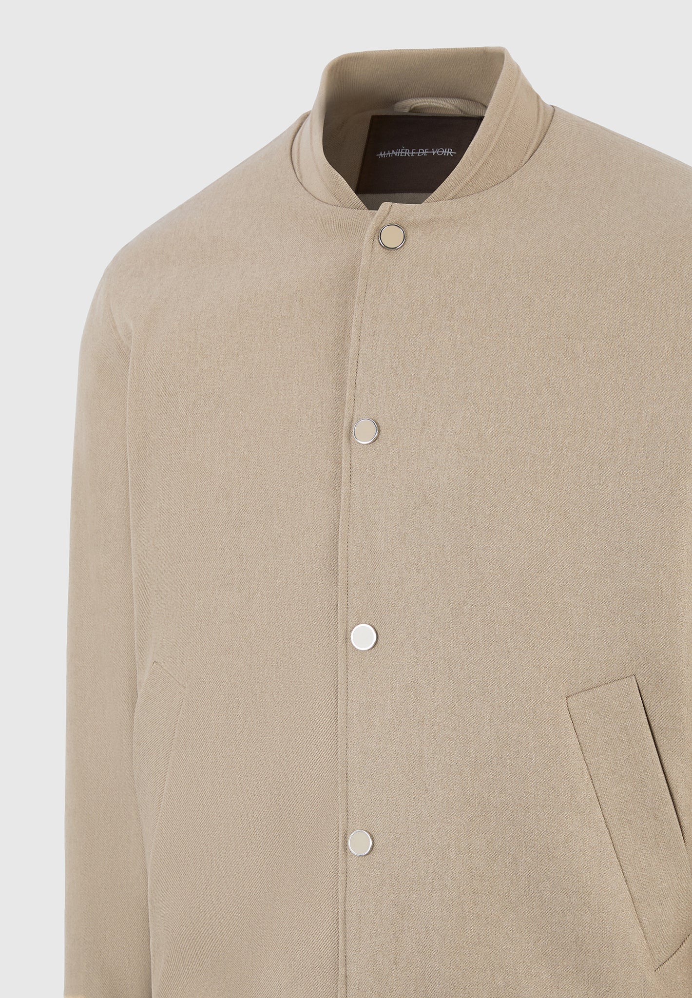 Savin - Tailored Bomber Jacket - Beige - Image 7