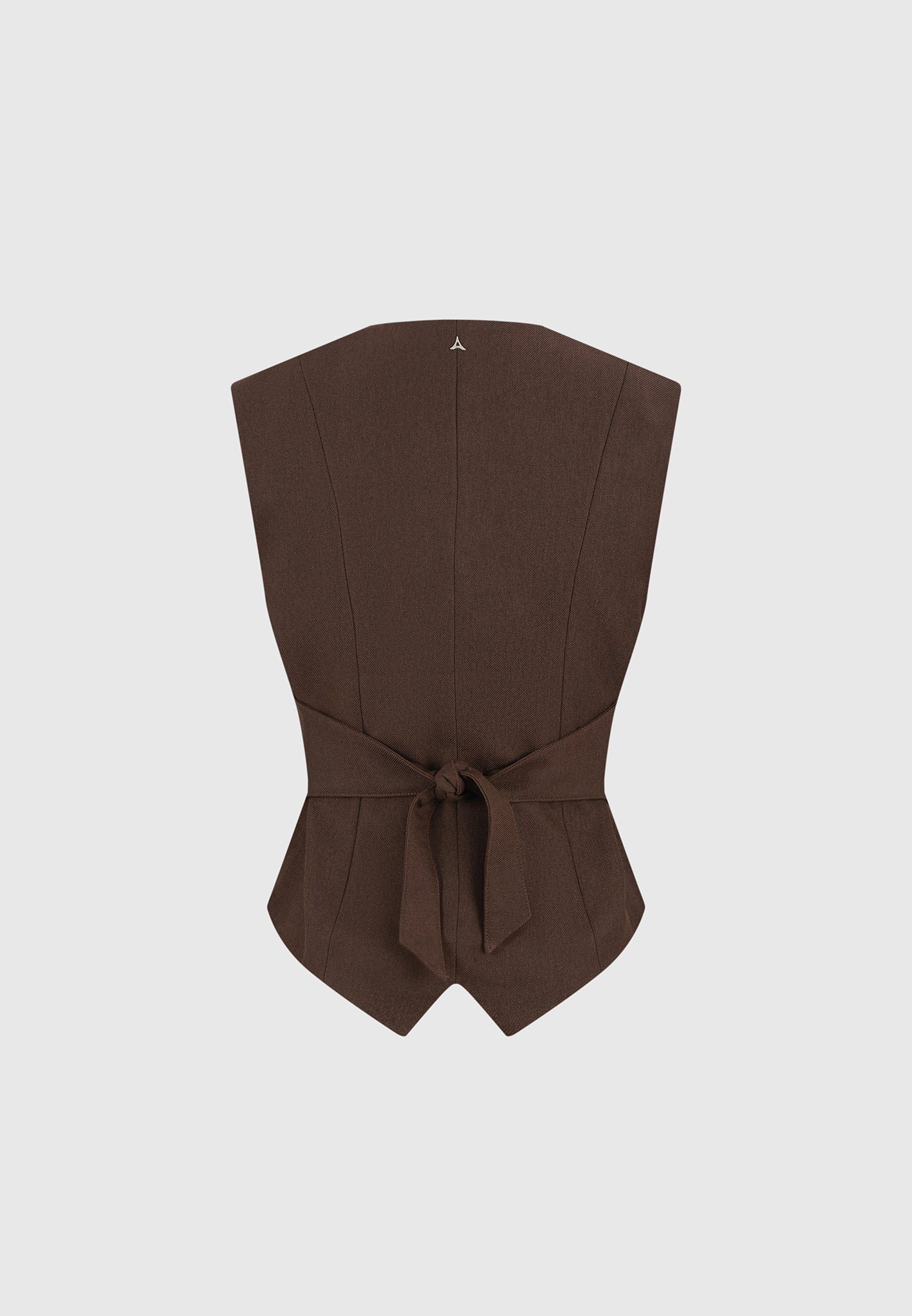 Christine - Tailored Cinch Waistcoat - Brown - Image 7