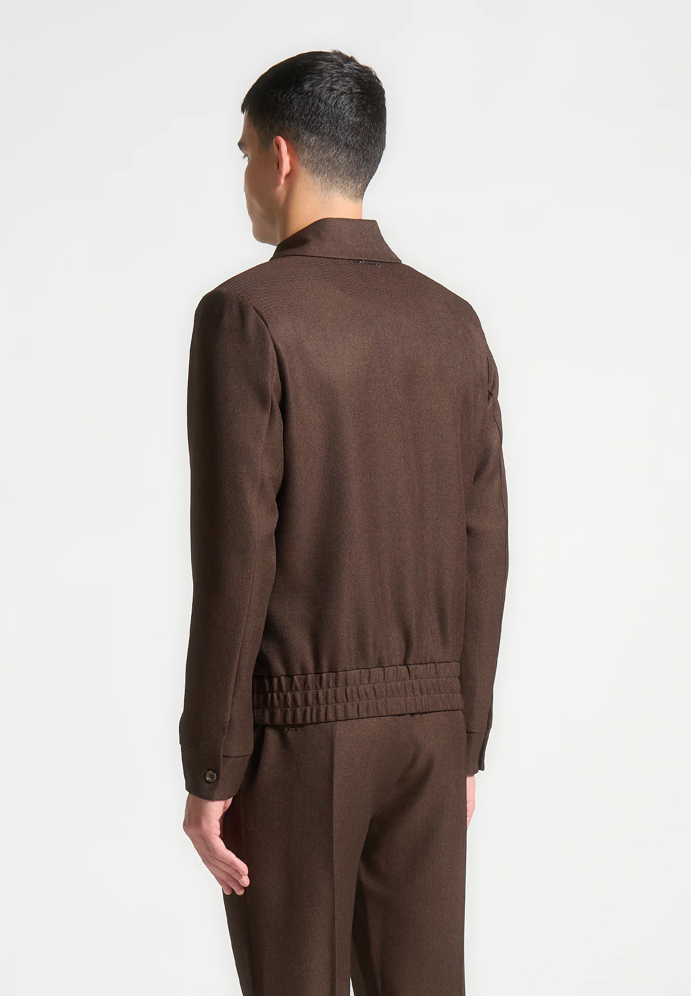 Roger - Tailored Harrington Jacket - Brown - Image 4