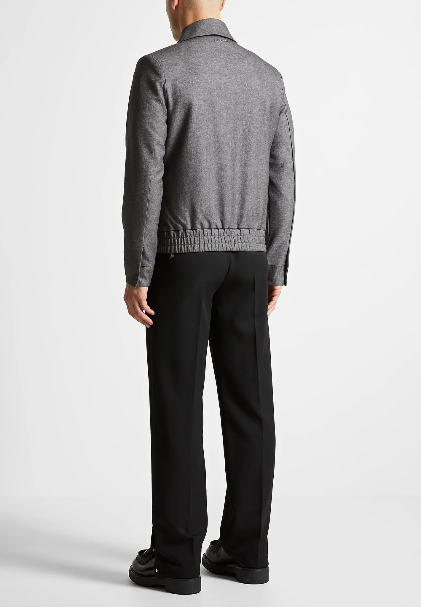 Roger - Tailored Harrington Jacket - Grey - Image 4