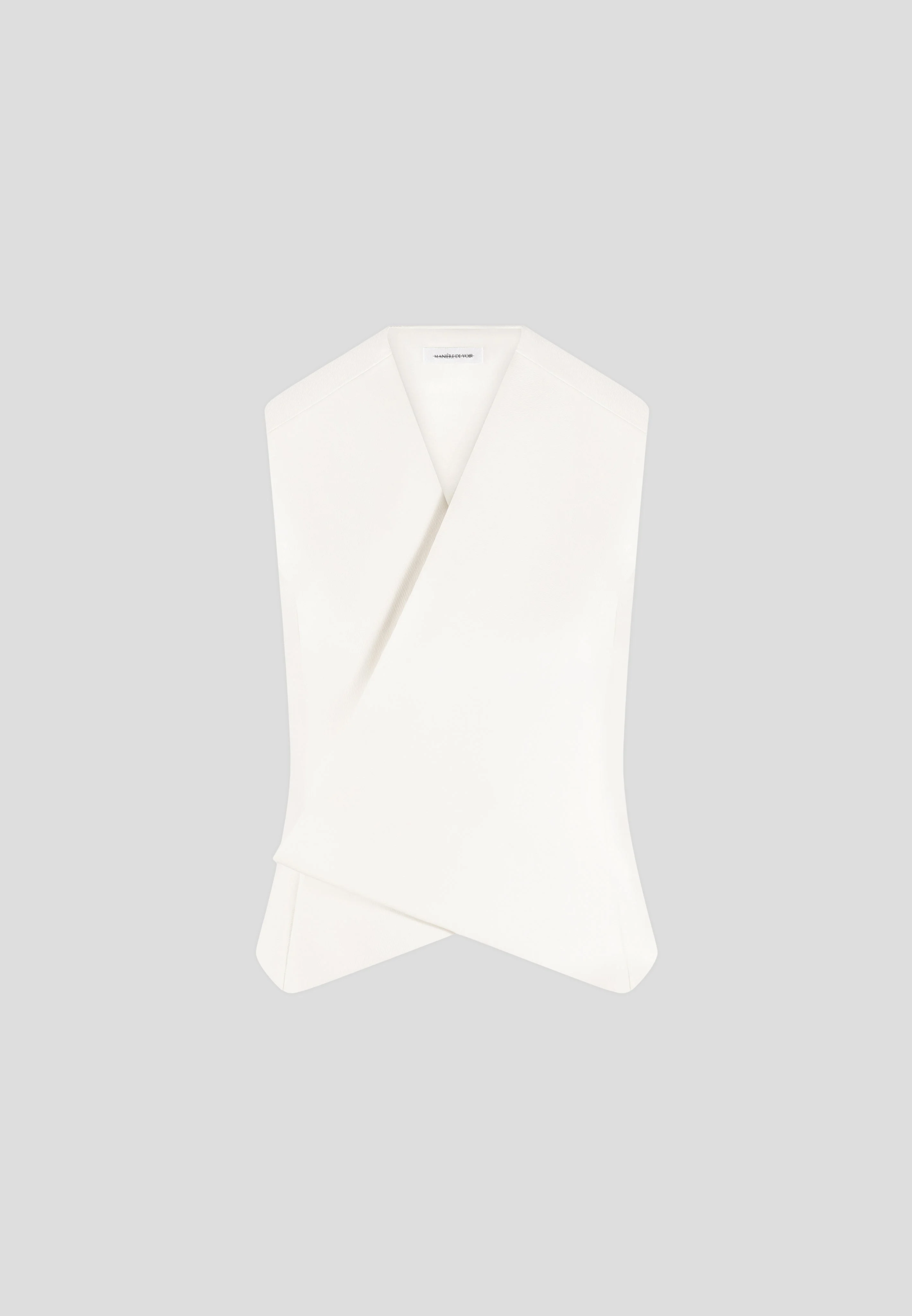 Laurence - Tailored Wrap Waistcoat - Cream - Image 5