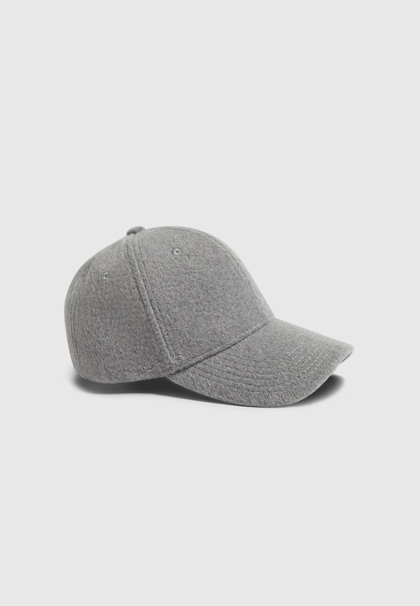 Remy - Textured Wool Blend Cap - Light Grey - Image 2