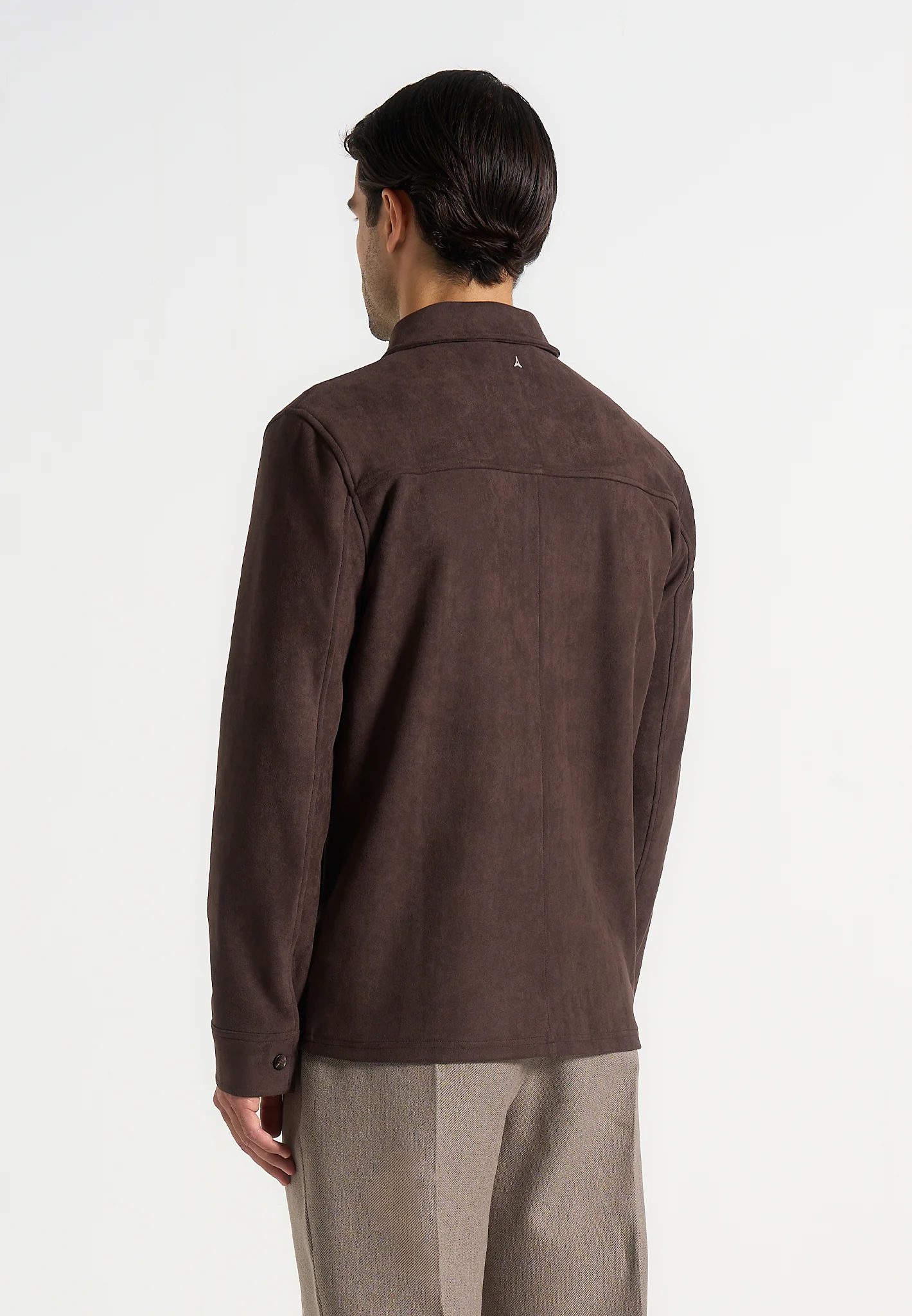 Thomas - Suede Long Sleeve Shirt - Brown - Image 3
