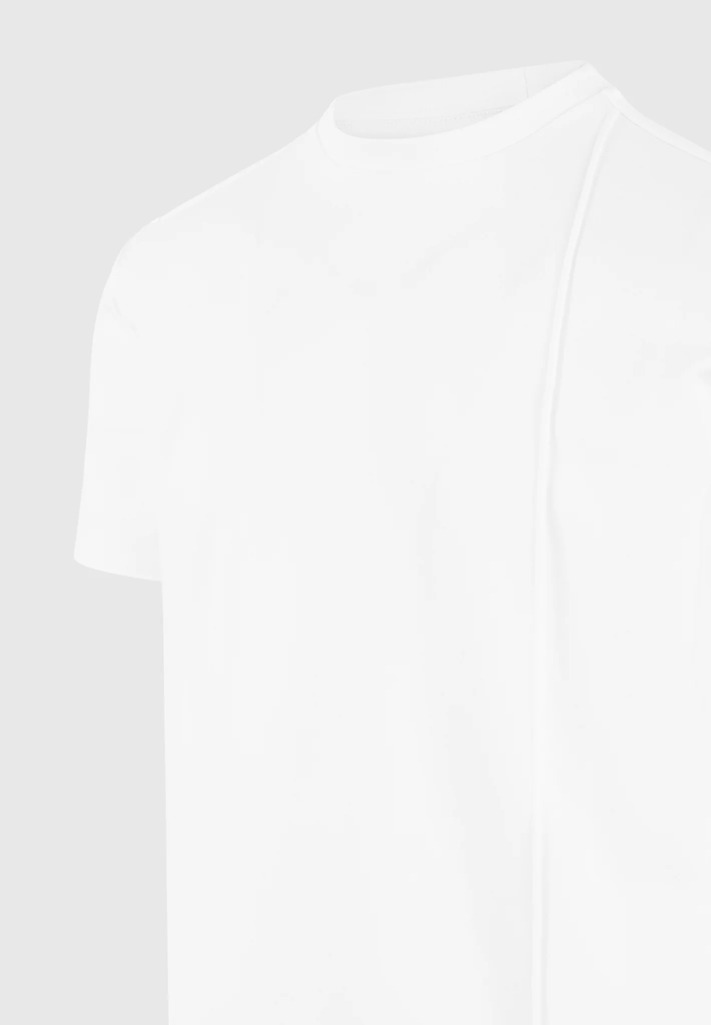 TS002 - Regular Fit Cotton T-Shirt with Pintuck - White - Image 6
