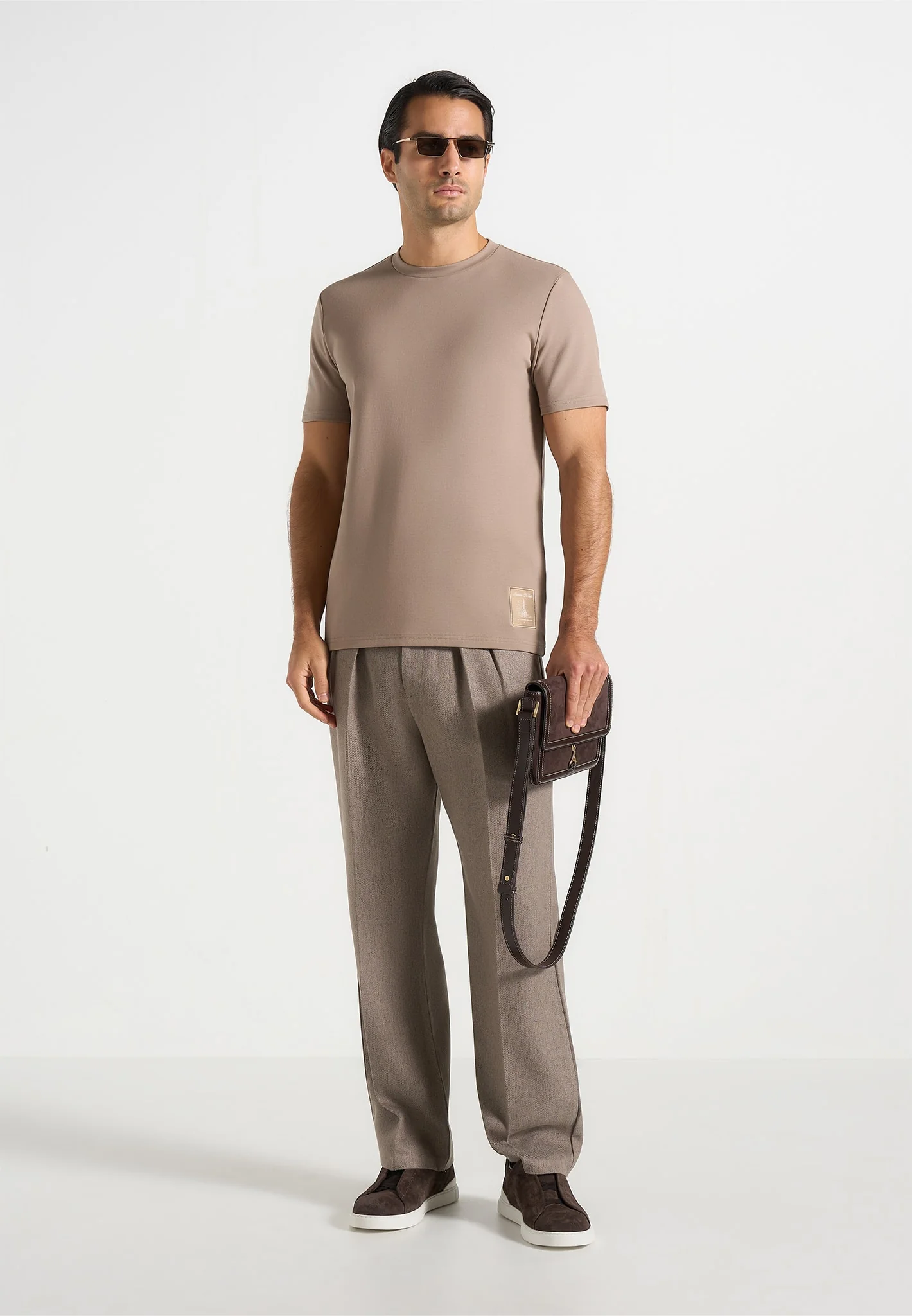 TS008 - Regular Fit Cotton T-Shirt - Taupe - Image 4