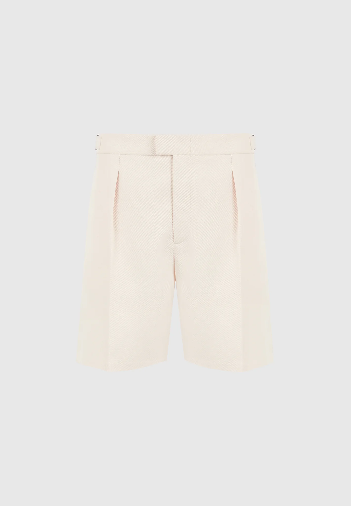 Marin - Twill Pleated Shorts - Cream - Image 6