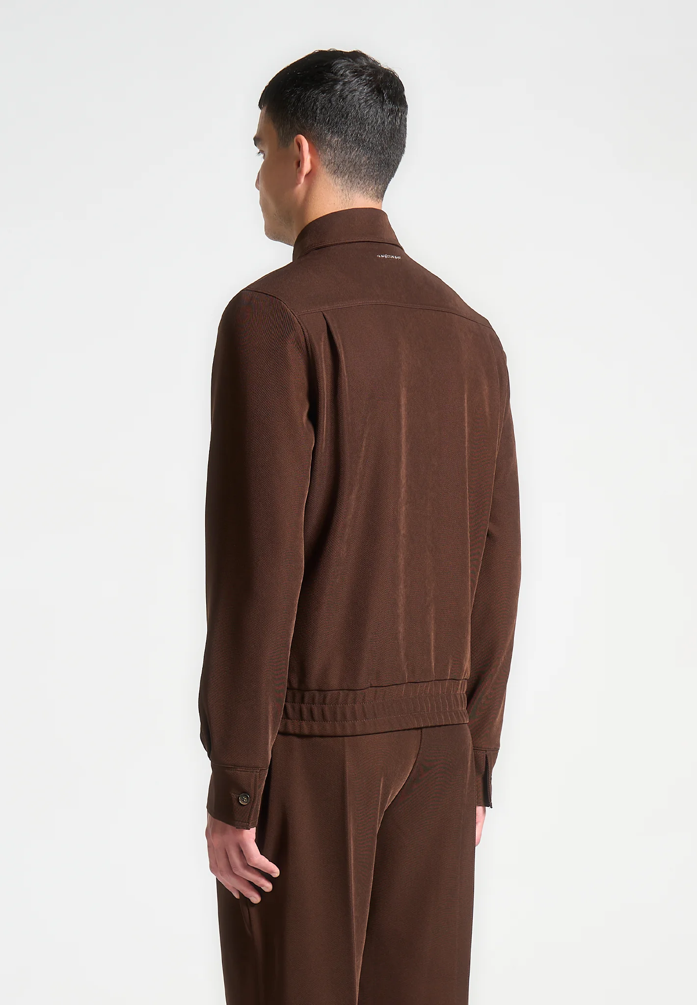 Twill Tailored Jacket - Brown - Image 4