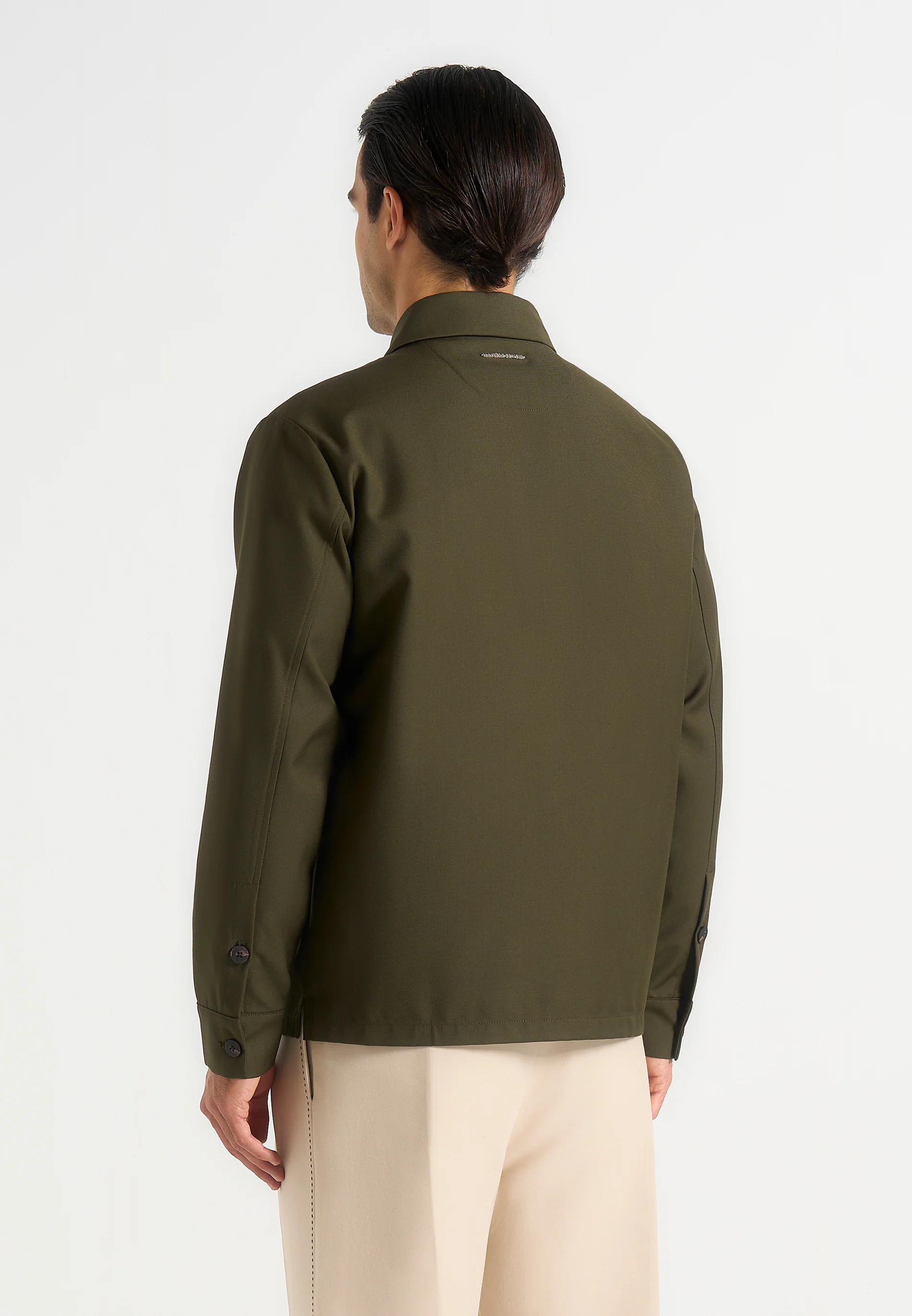 Valentin - Classic Long Sleeve Shirt - Olive - Image 3