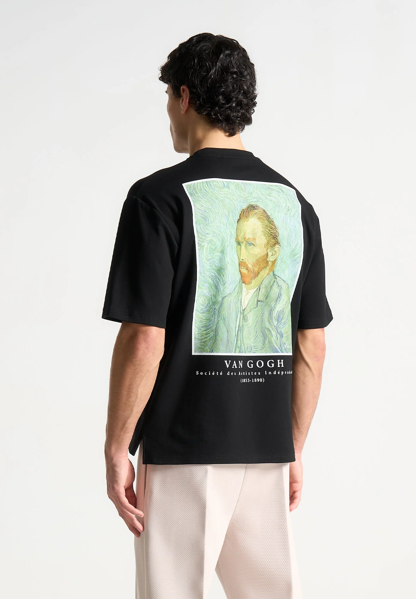 Self Portrait - Van Gogh Cotton T-Shirt - Black - Image 8