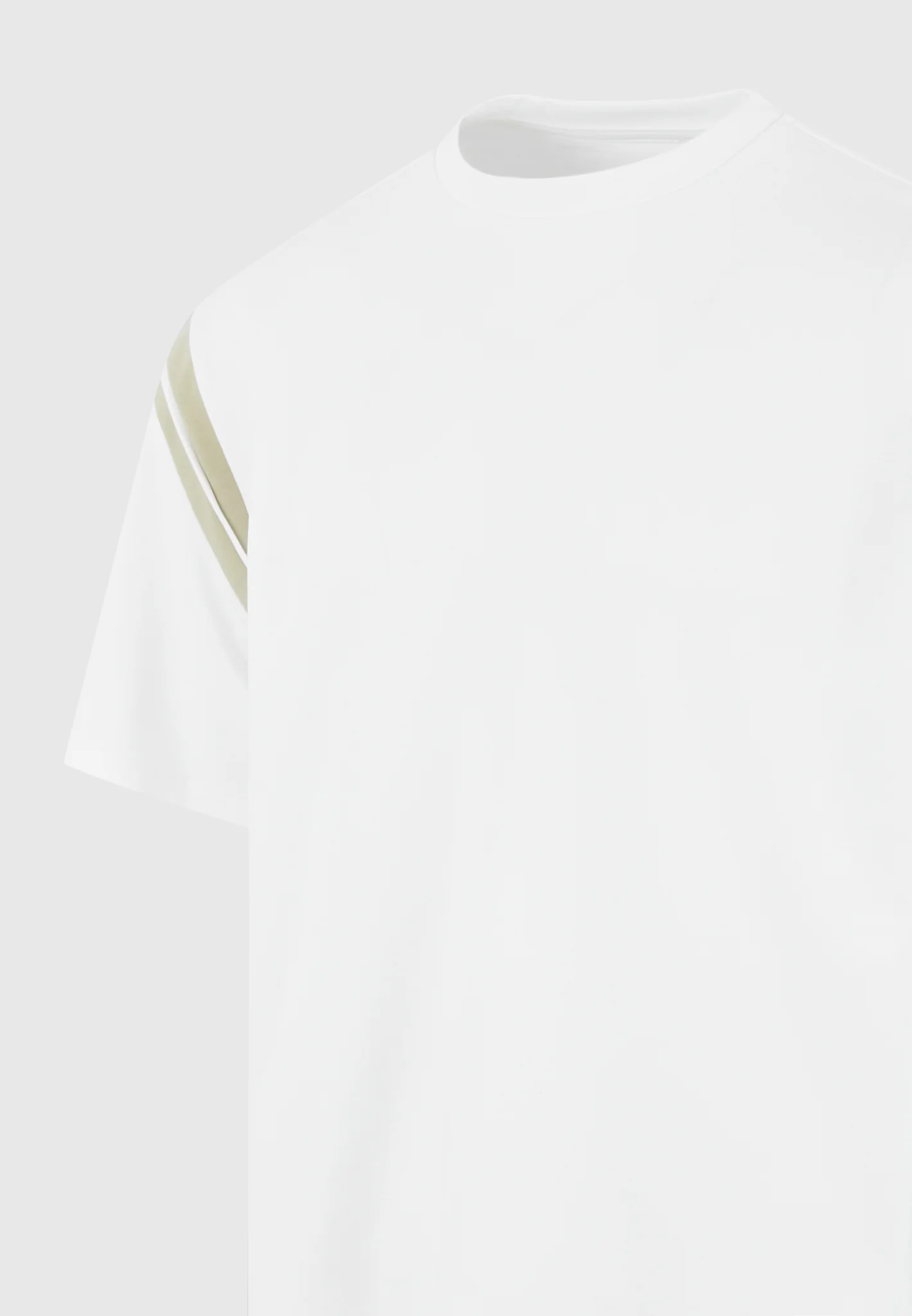 Georges - Varsity Cotton T-Shirt - Off White/Sage - Image 8