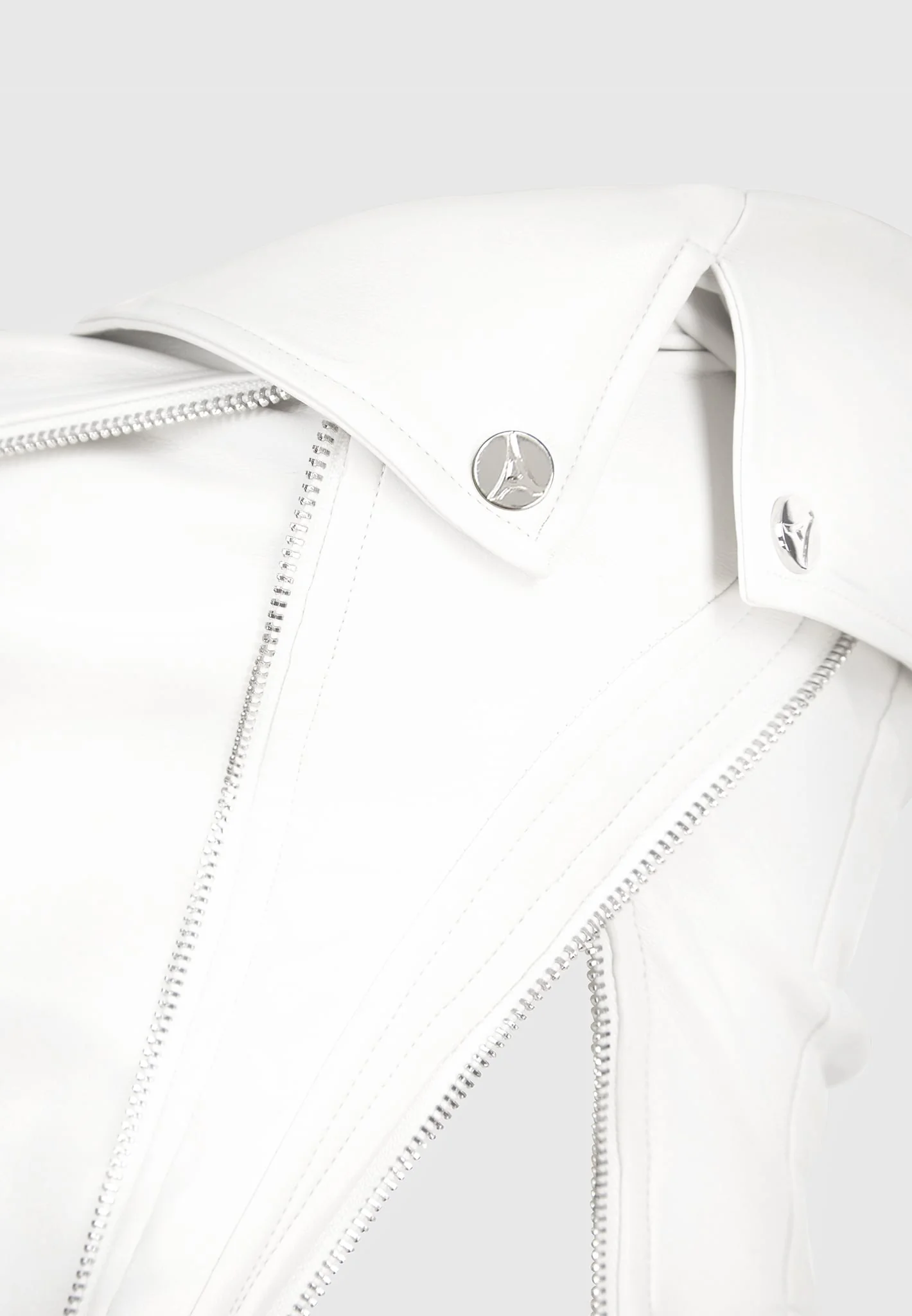 Leather Biker Corset - White - Image 7