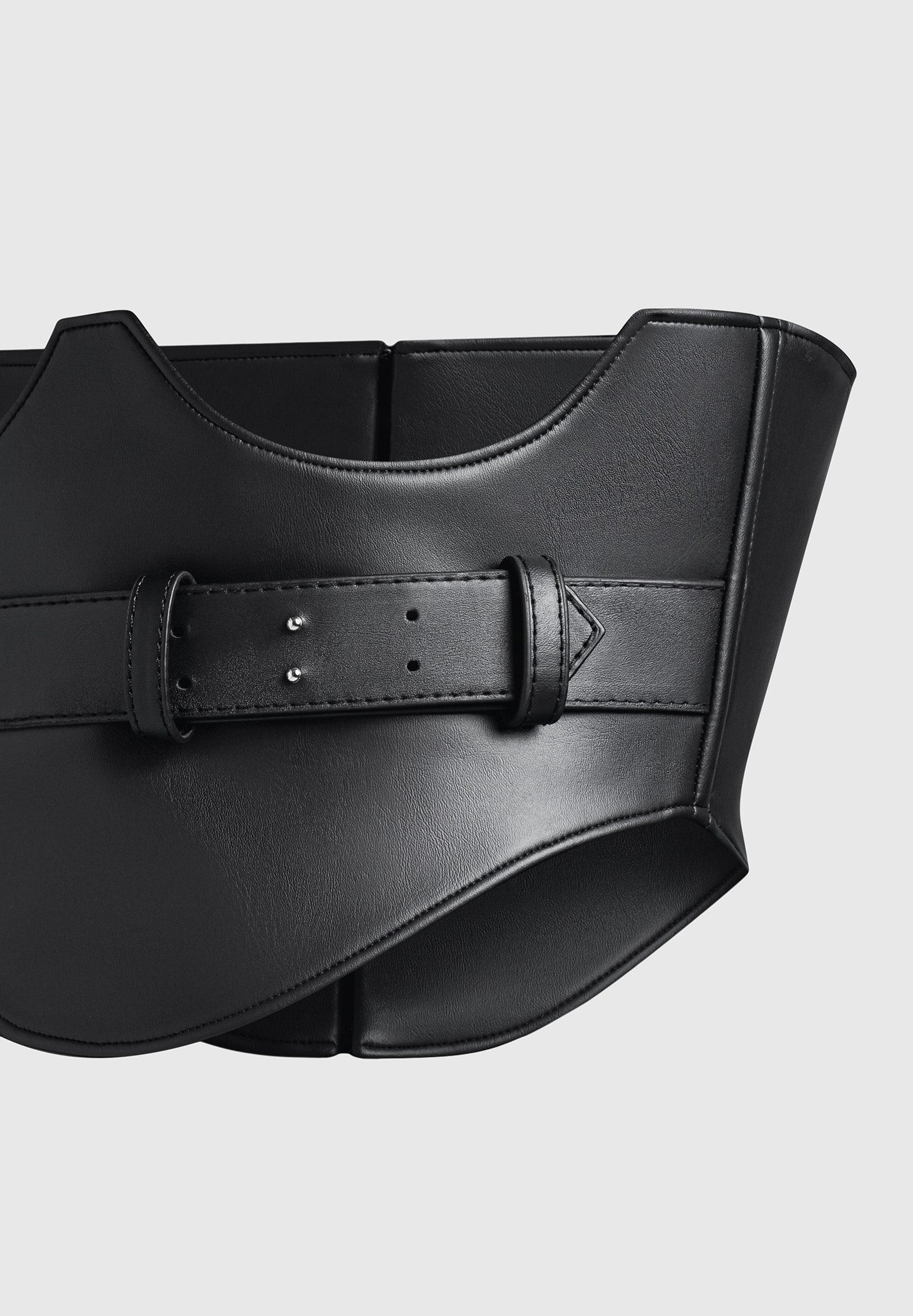Leather Corset Belt - Black - Image 4